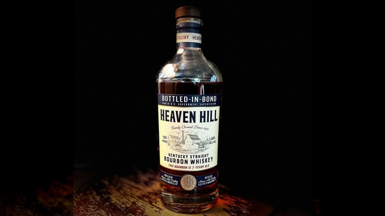 Heaven Hill Bottled-in-Bond bottle on dark background