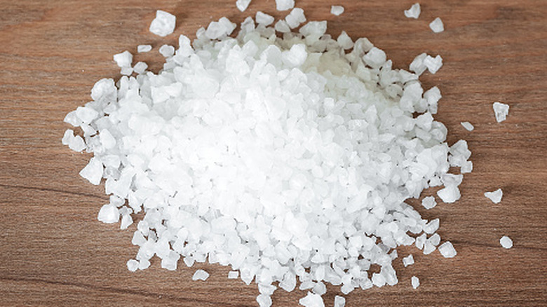 heap of large salt crystals