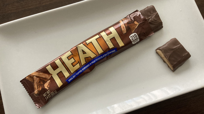 Heath Bar open and plated