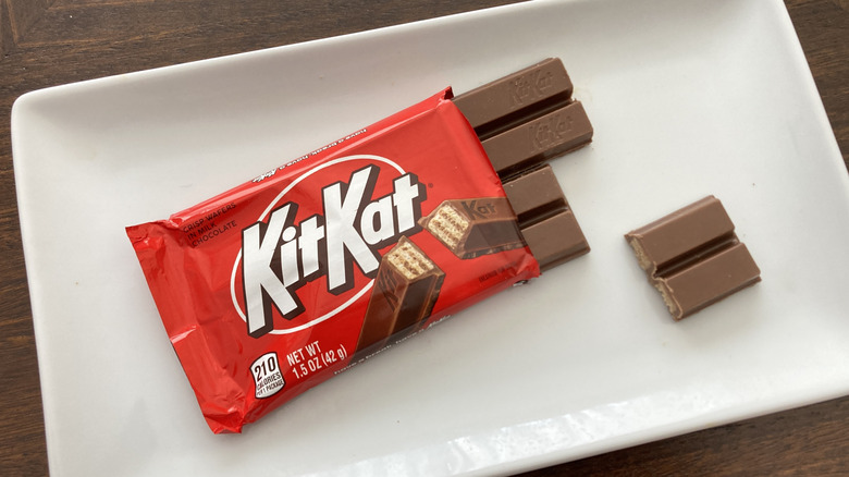 Kit-Kat bars staged on a platter