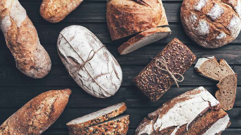 Bread selection different varieties 