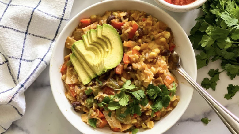 Bowl of Stovetop Enchiladas