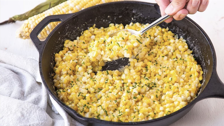 Southern Fried Corn in cast iron