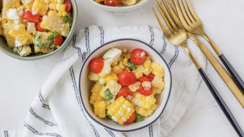 Bowls of Tomato and Corn Salad
