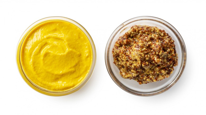 Two bowls of mustard 