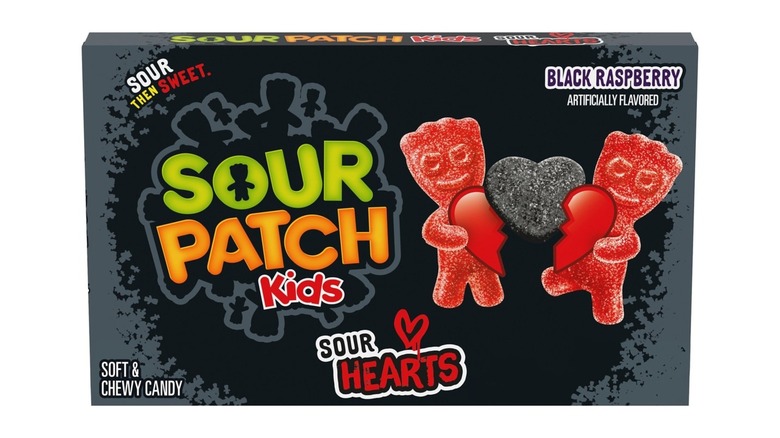 Box of Sour Patch Black Raspberry Hearts