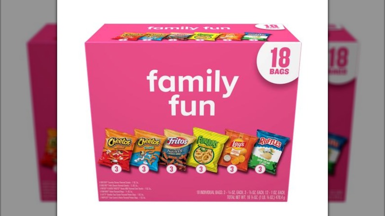 Variety pack of Frito Lays snack bags.