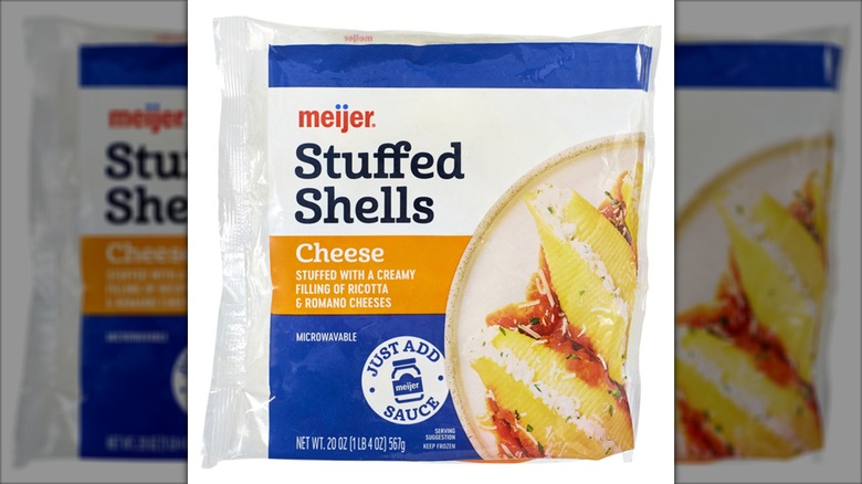 Bag of frozen stuffed shells.