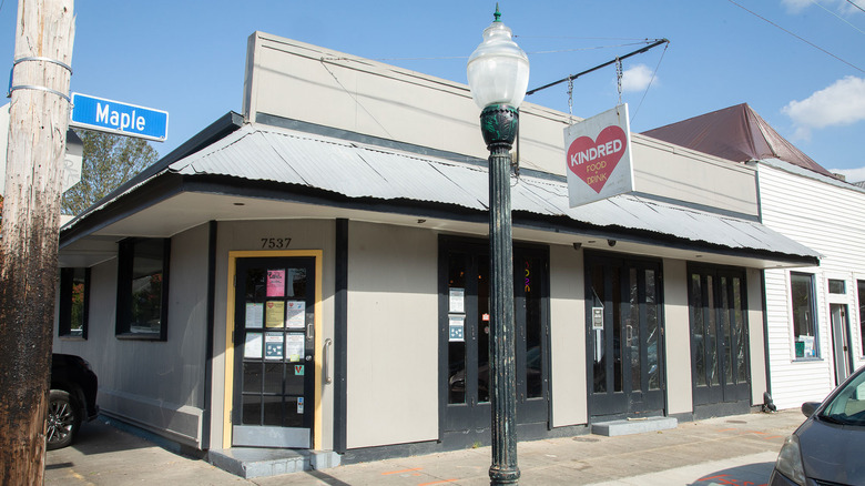 Facade of Kindred vegan restaurant
