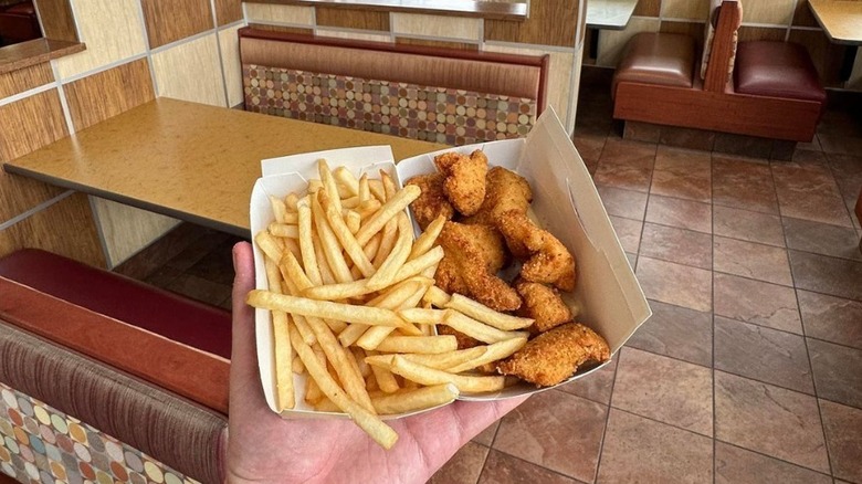 Fries and chicken nuggets