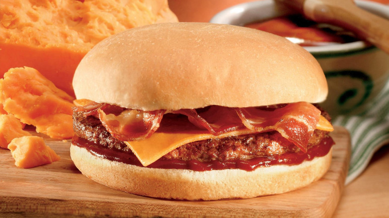 Big D bacon cheddar BBQ burger