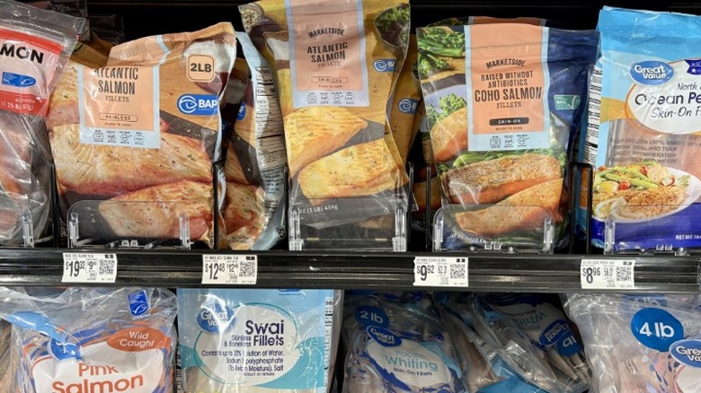 Assorted frozen seafood from Walmart