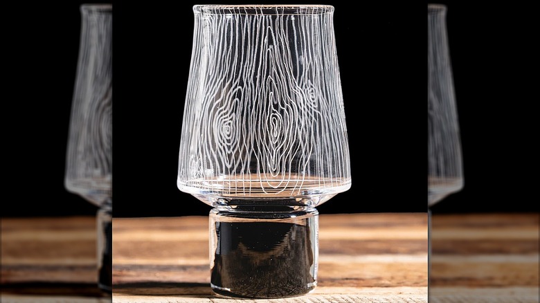 Stemless glasses from Trifecta Design Studio