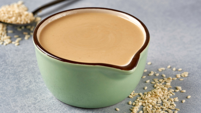 bowl of tahini