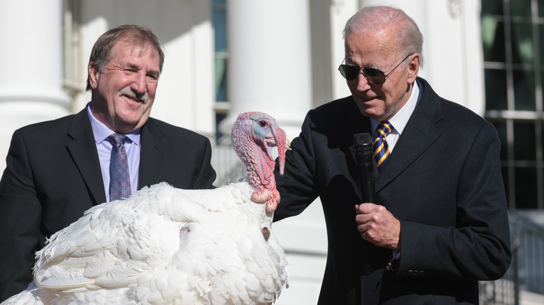 President Biden pardoning turkey