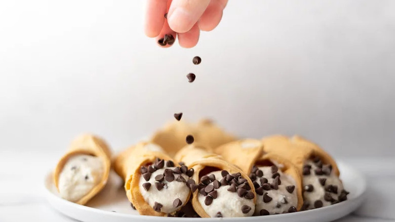 plate of mini cannolis