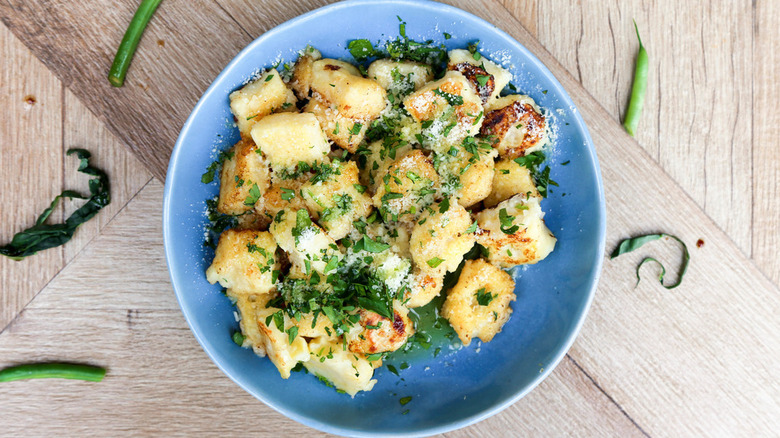 bowl of fresh made potato gnocchi