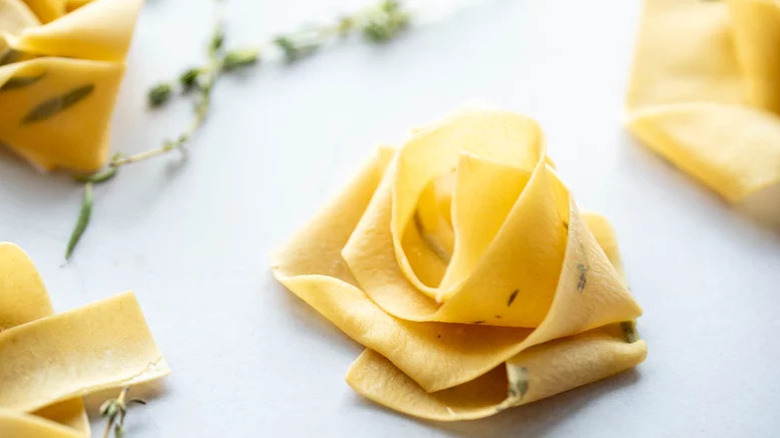 fresh sliced pasta dough