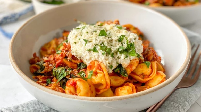 Tortellini skillet lasagna