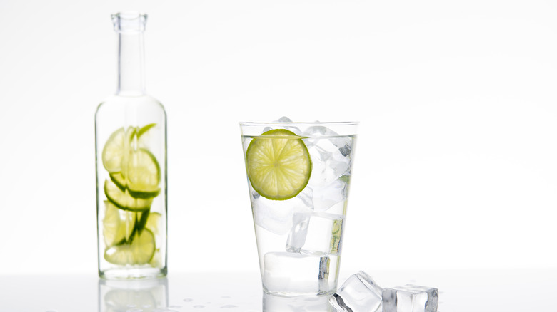Lime infused water