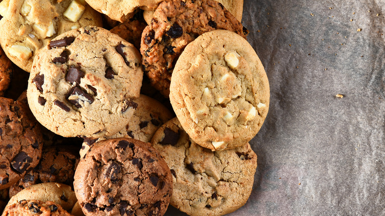 Pile of assorted cookies