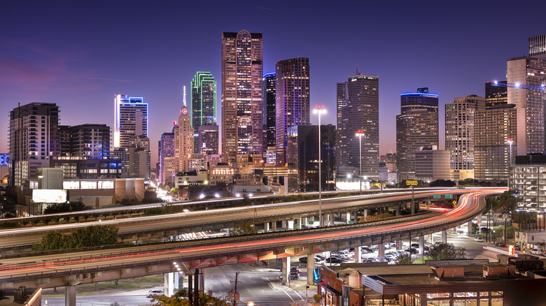 Dallas skyline at night