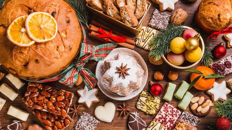 Christmas dessert spread