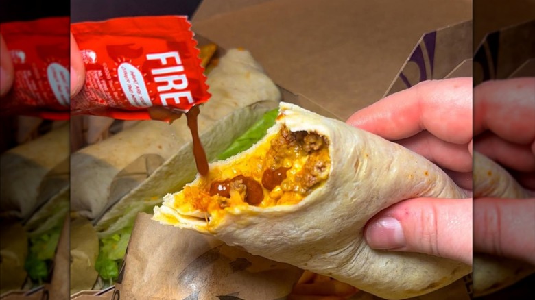 Taco Bell bean and cheese burrito