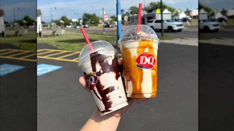 hand holding Dairy Queen Coffee Coolers