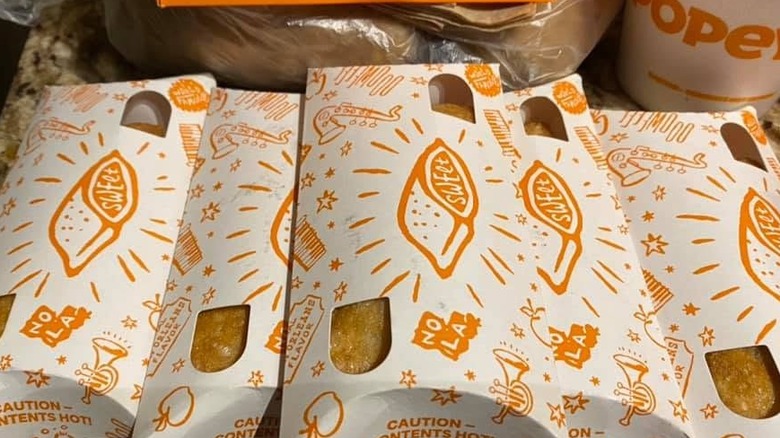 stack of pies from Popeyes