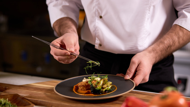 Chef preparing food