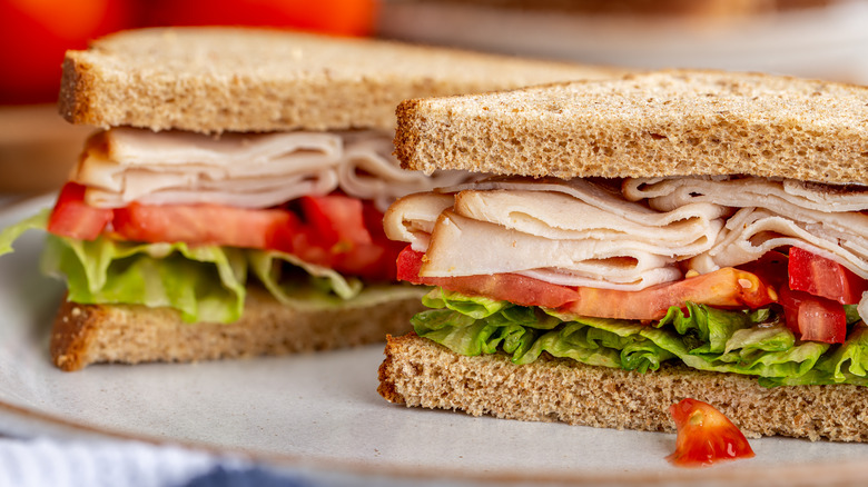 A turkey sandwich from a deli