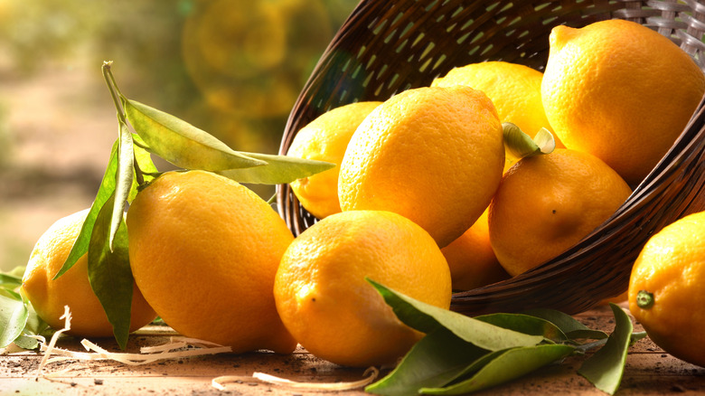 lemons spilling out of basket