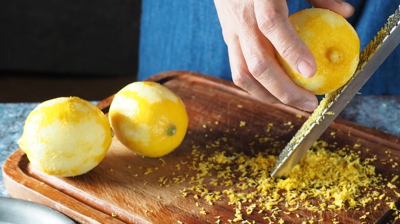 zesting lemons