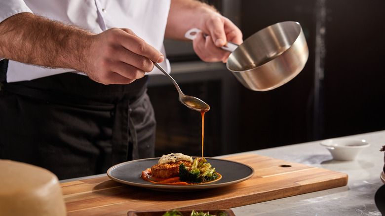 Chef preparing food