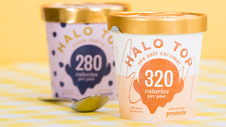 Ice cream tubs from Halo Top