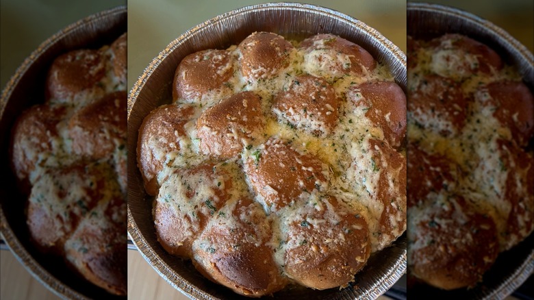 Tin of Kirkland Signature Garlic Parmesan Butter Dinner Rolls