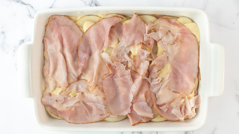 potato casserole with ham