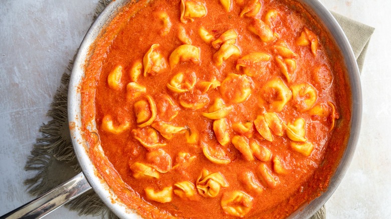 tortellini in creamy tomato sauce