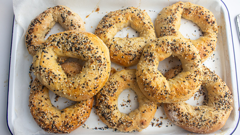 tray of bagels