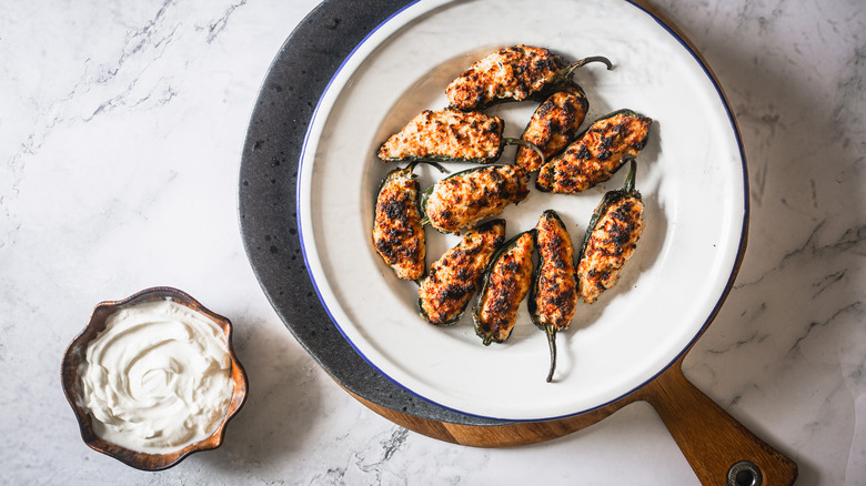 jalapeno poppers on a plate