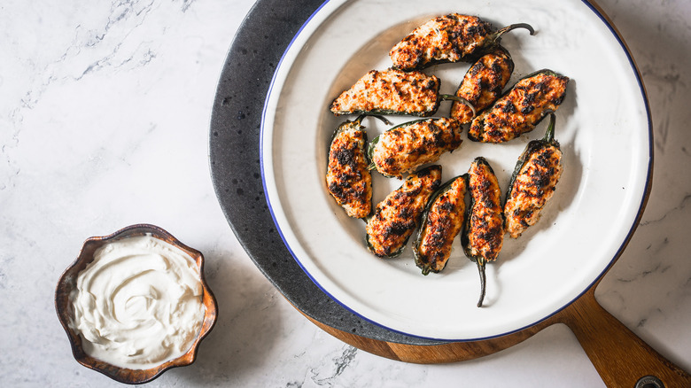 jalapeño poppers on a plate