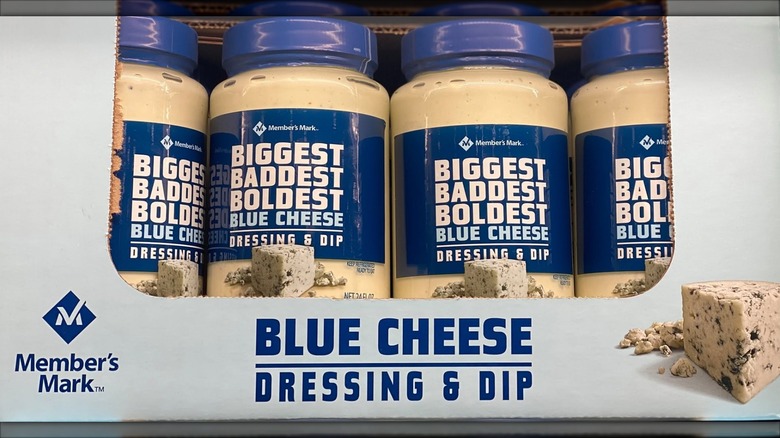 A display with the discontinued Sam's Club blue cheese dressing.