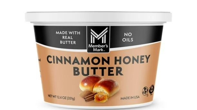 Tub of cinnamon honey butter from Sam's Club.