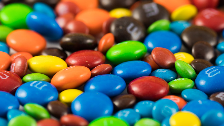 M&Ms in many colors