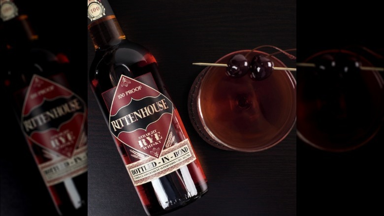 Rittenhouse Straight Rye Whiskey bottle 