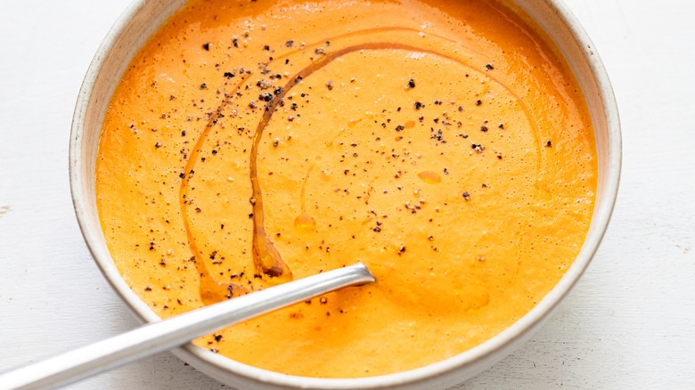 gazpacho soup in a bowl