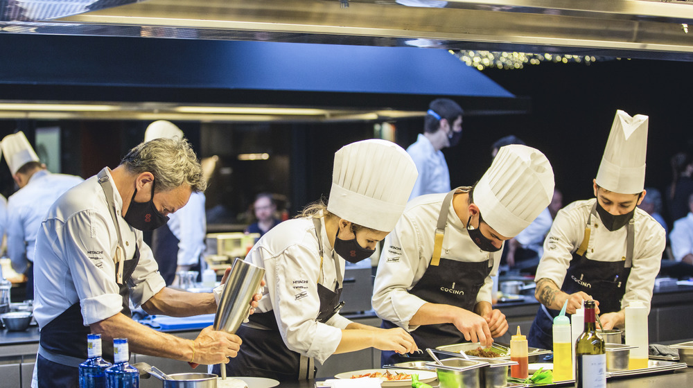 Chefs working on a cooking show