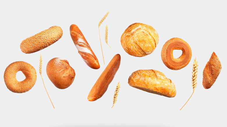 Different types of bread products