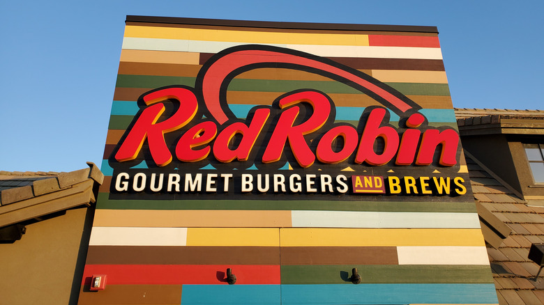 Multi-colored Red Robin sign